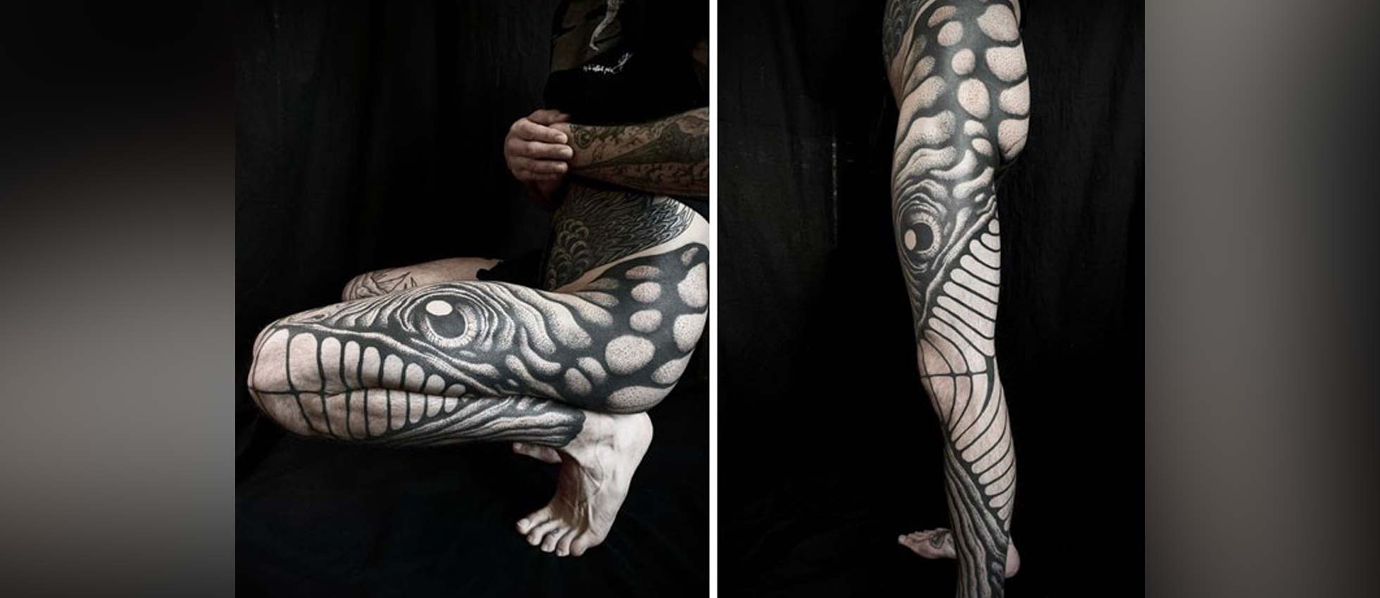 Estos tatuajes cambian de forma al doblar codos y rodillas