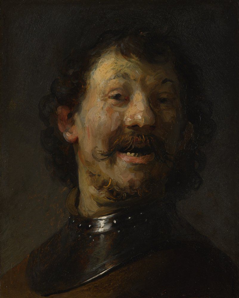 Cuadro: El hombre risueño. Rembrandt