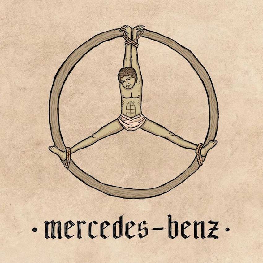 Logo de Mercedes-Benz con un rediseño Medieval.