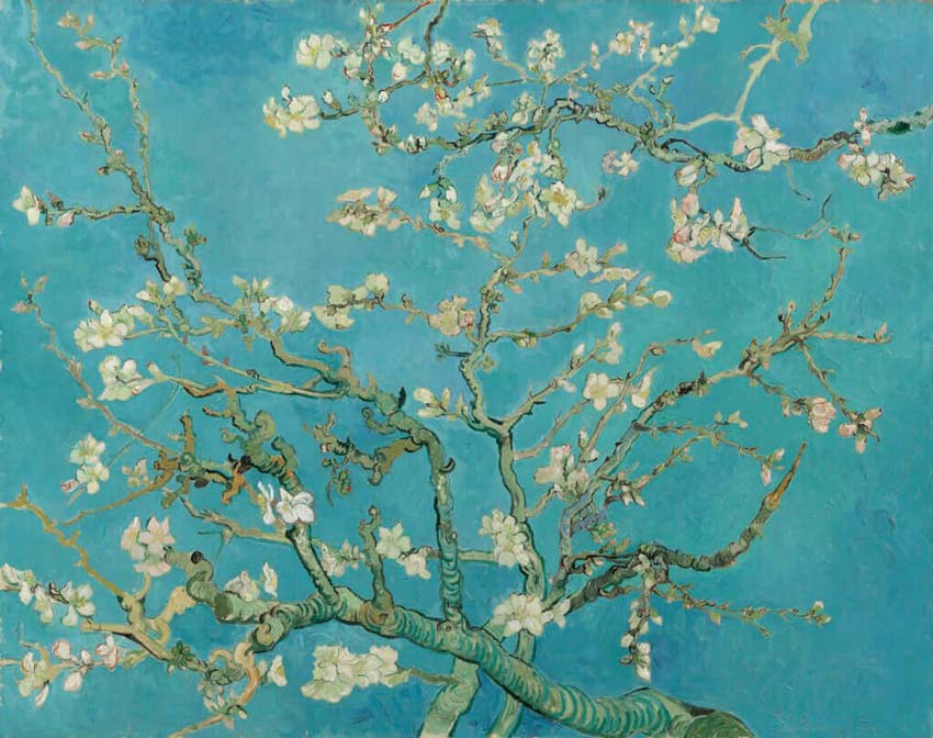 Obra "Almendro en flor" de Vincent Van Gogh.