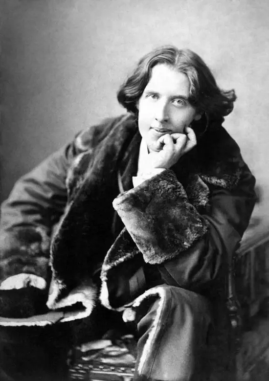 Retrato en blanco y negro de Oscar Wilde.