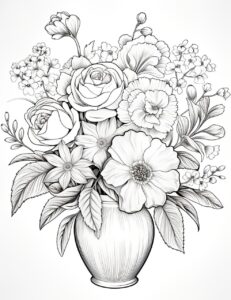 Flor de dibujo para pintar