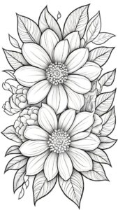 Flor de dibujo para pintar