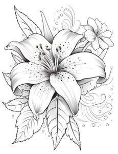 Flor de dibujo para pintar